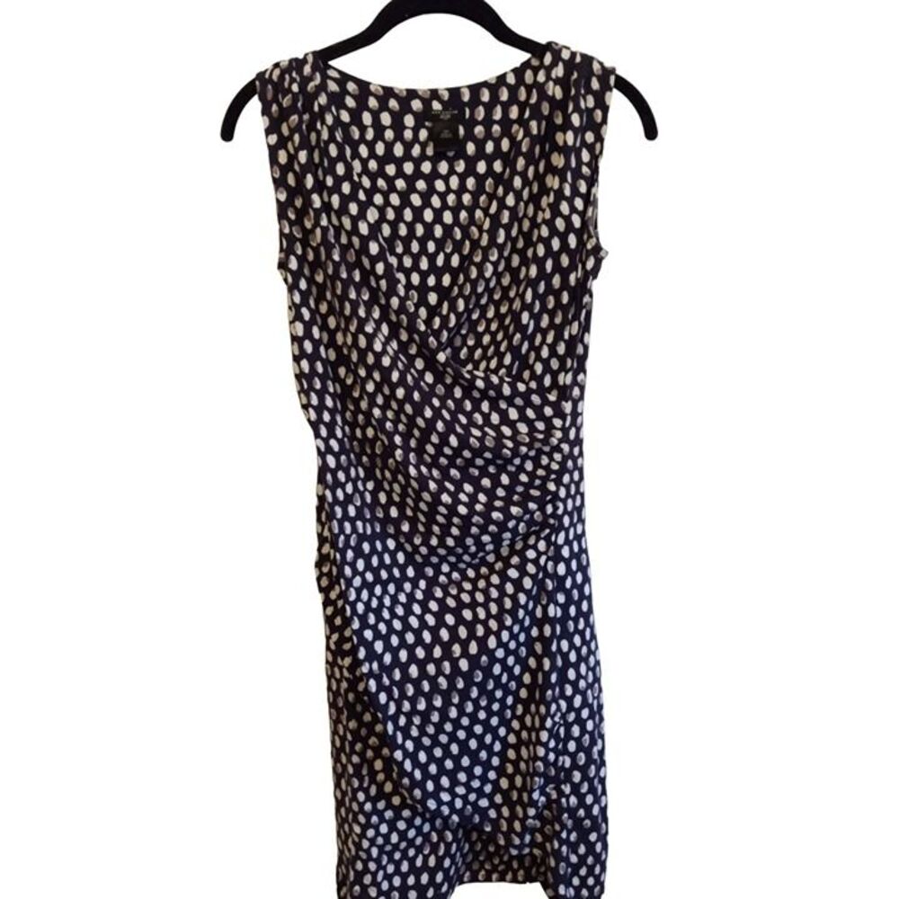 Ann Taylor Petite Polka Dot Faux-Wrap Sheath Dress - Size XSP